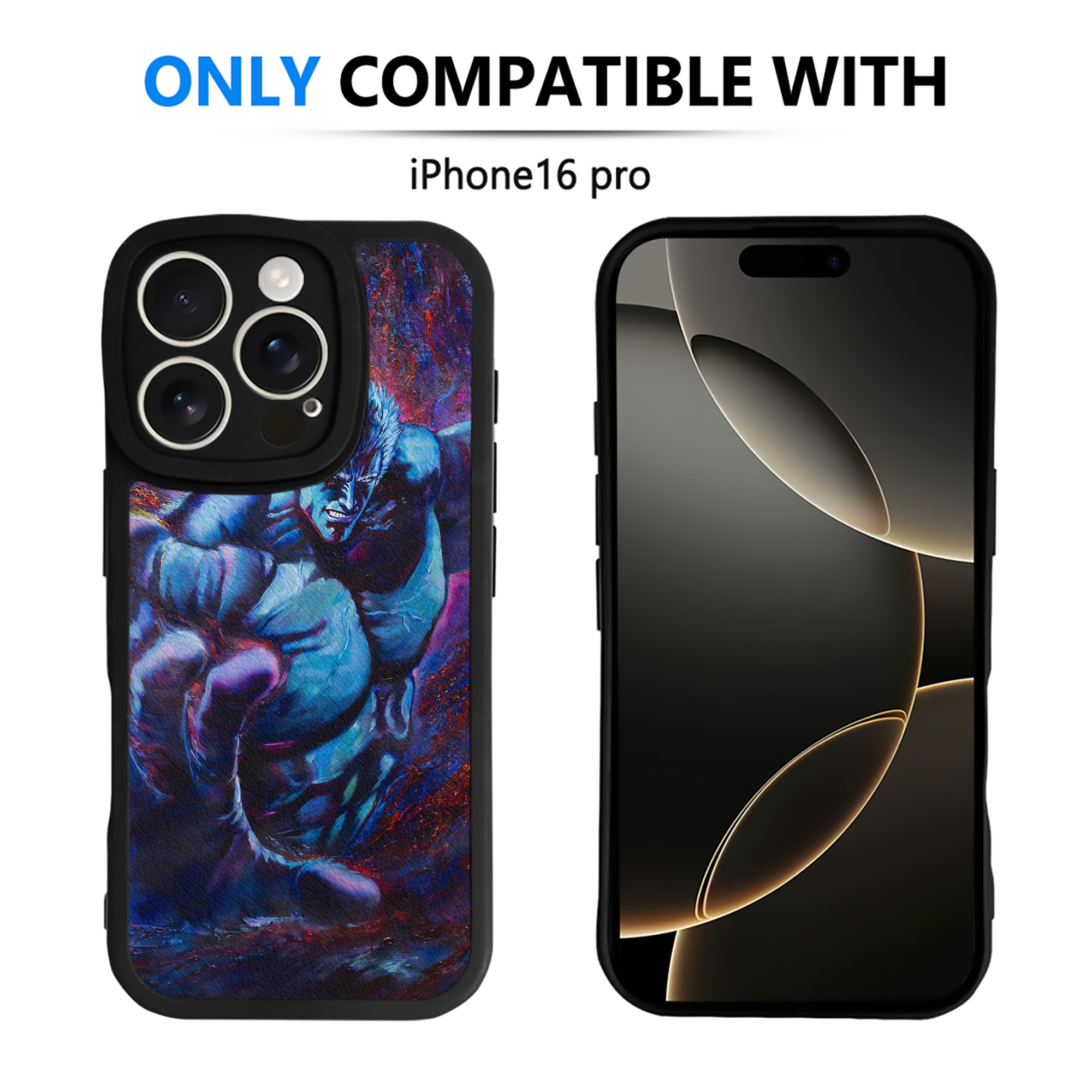 （画像用） 北斗の拳 Fist of the North Star 【iPhone 16シリーズ対応】シリコンスマホケース（レザー調） 材質：シリコン